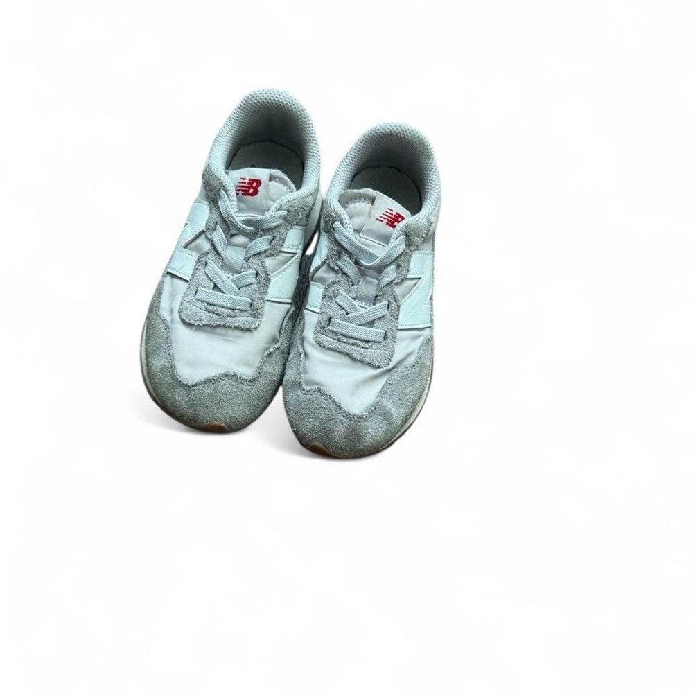 New Balance 237 Bungee Kids Sneakers Size 12 Gray Marblehead Moonbeam PH237PE